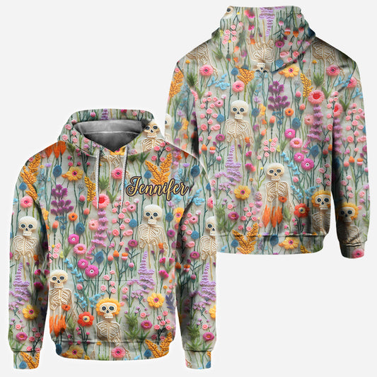 Floral Skeleton - Personalized Skull All Over Shirt