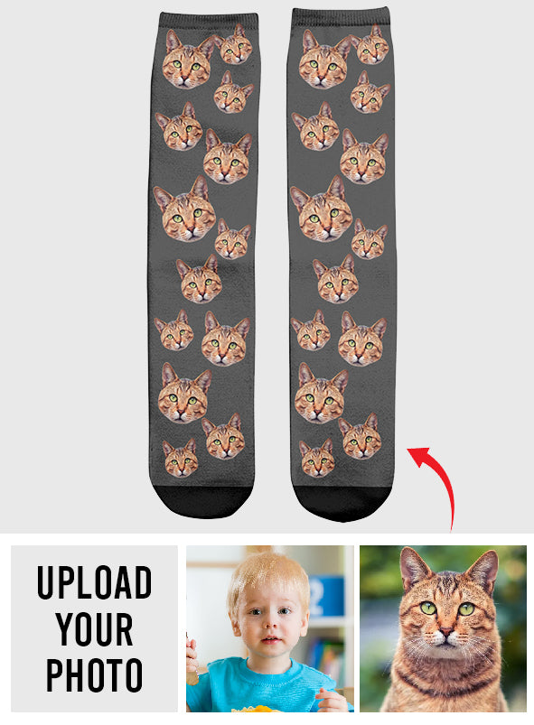 Custom Face - Personalized Cat Socks