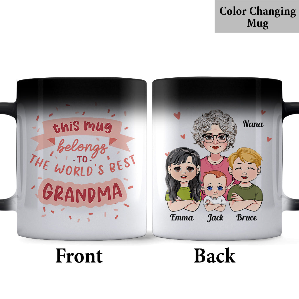 This Mug Belongs To The Best Grandma - Personalized Grandma Mug