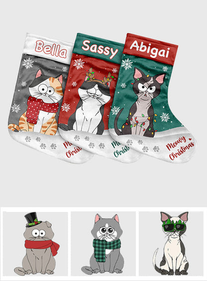 Meowy Christmas - Personalized Cat Christmas Stockings