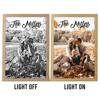 Love Family - Personalized Family Light Photo Frame