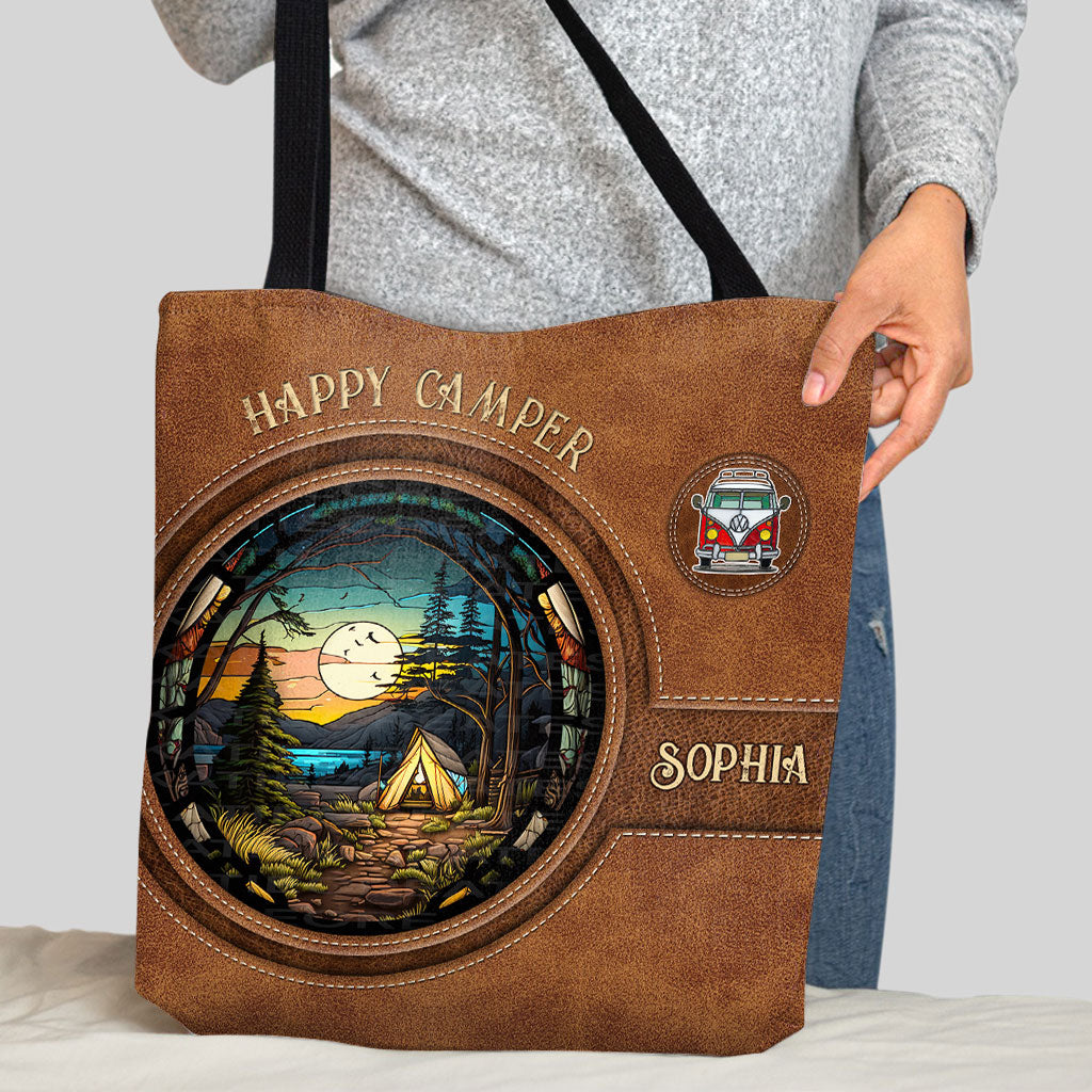 Happy Camper - Personalized Camping Tote Bag