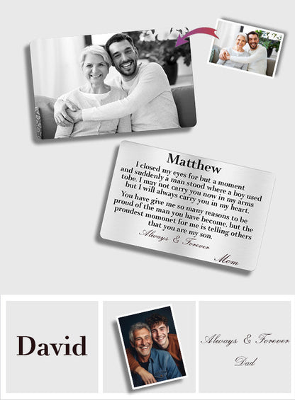 You Made Me So Proud - Personalized Son Wallet Insert Card