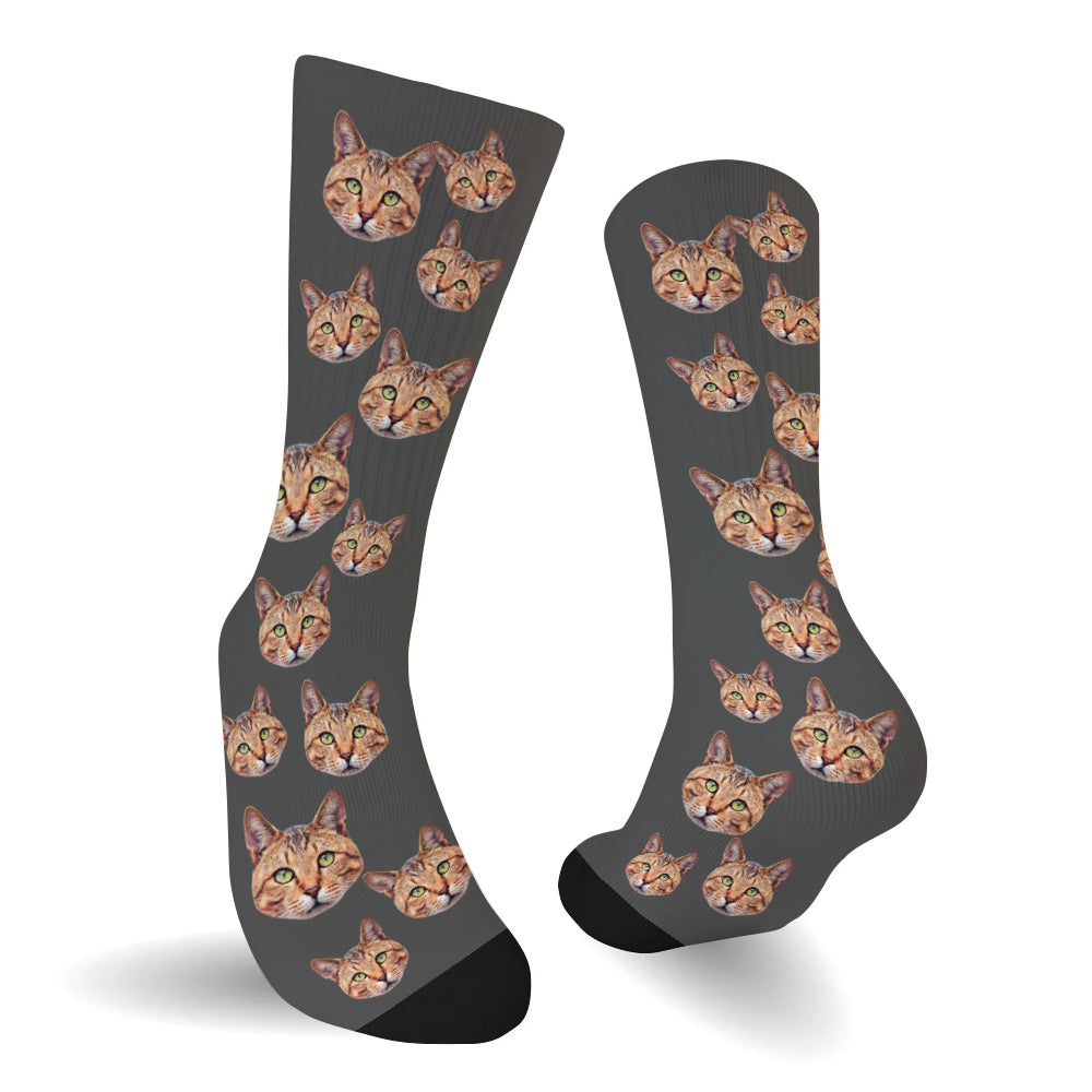 Custom Face - Personalized Cat Socks