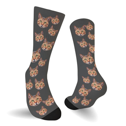 Custom Face - Personalized Cat Socks