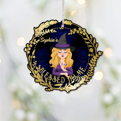 Blessed Home - Personalized Witch Ornament
