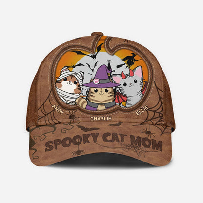 Spooky Cat Mom - Personalized Cat Classic Cap