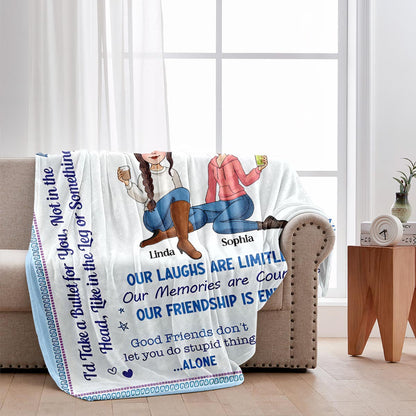 Besties Forever - Personalized Bestie Blanket