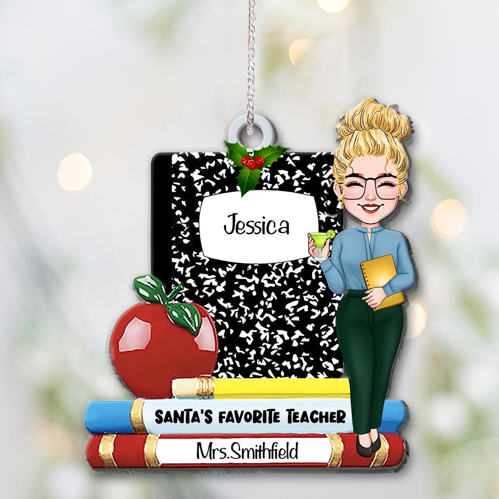 Santa's Favorite Teacher - Personalized Teacher Ornament