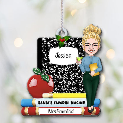 Santa's Favorite Teacher - Personalized Teacher Ornament