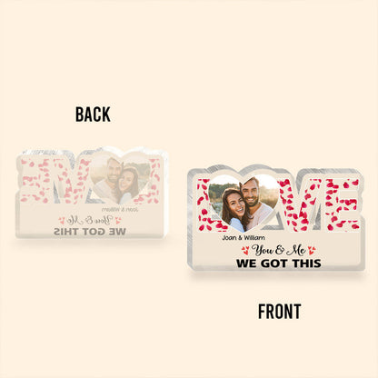 This Is Us - Couple gift for husband, wife, girlfriend, boyfriend - Personalized Custom Shaped Acrylic Plaque