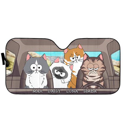 Cat's Trip - Personalized Cat Car Sunshade