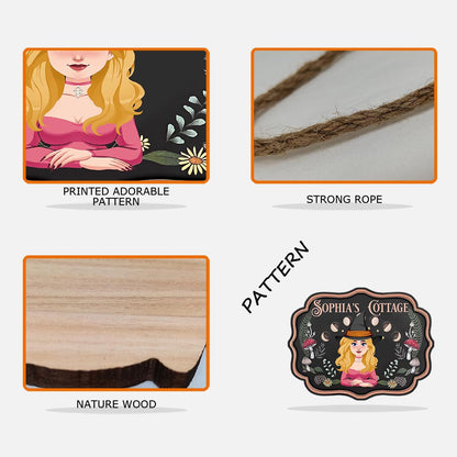 Witch's Cottage - Personalized Witch Wood Sign