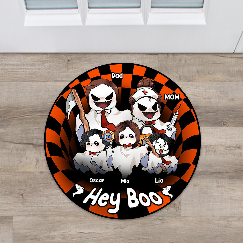 Happy Halloween - Personalized Family Shaped Doormat