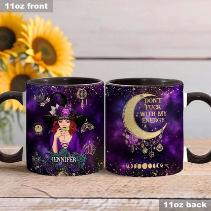 Don't F With My Energy - Personalized Witch Accent Mug