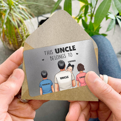 This Daddy Belongs To - Gift for dad, grandpa, uncle, husband - Personalized Wallet Insert Card