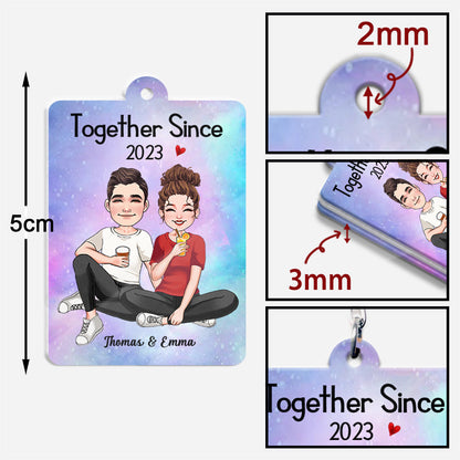 Together Since - Personalized Couple Keychain