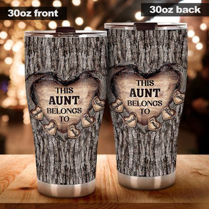 Dad's Heart - Gift for dad, grandma, grandpa, mom, uncle, aunt, brother, sister - Personalized Tumbler