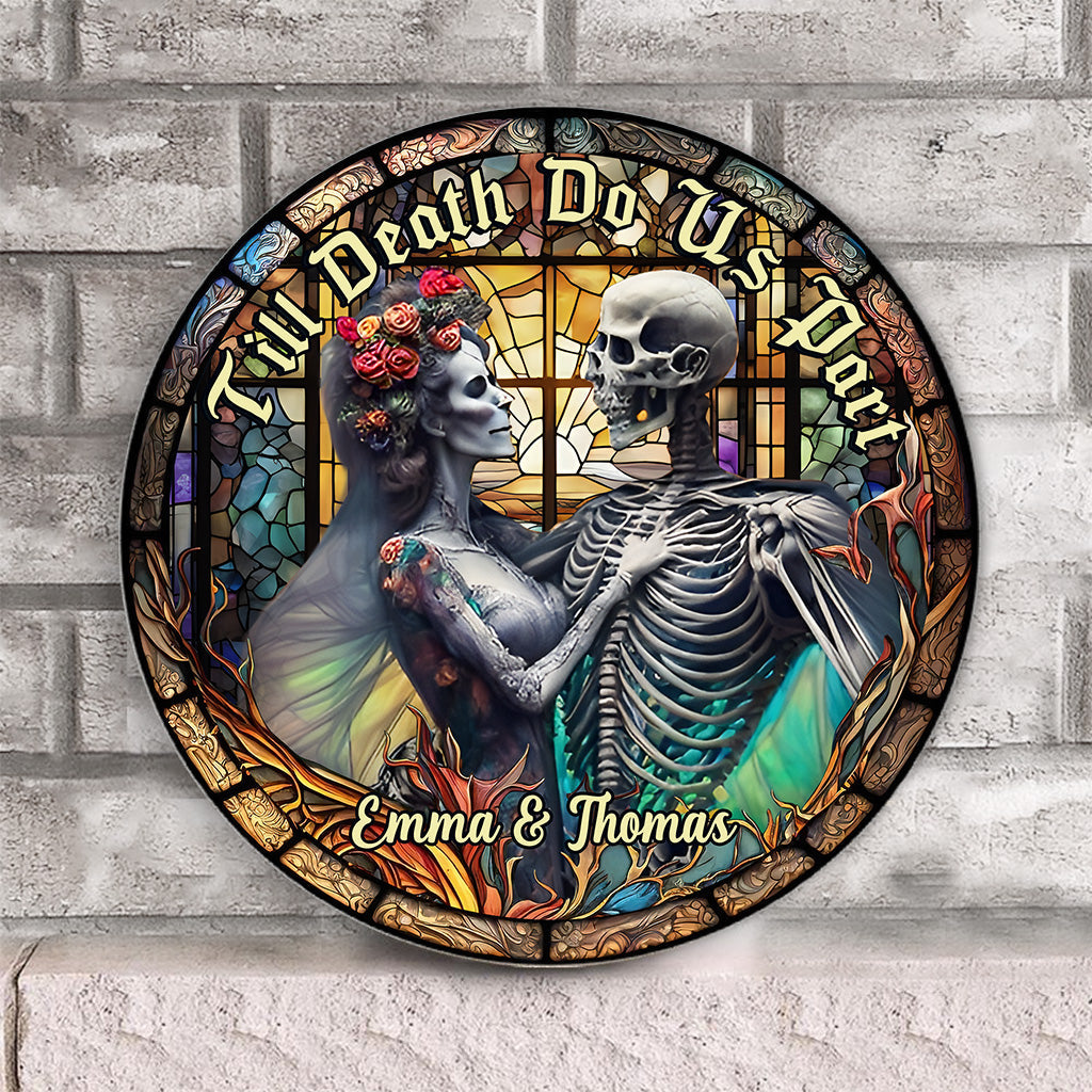 You And Me We Got This - Personalized Skull Round Wood Sign