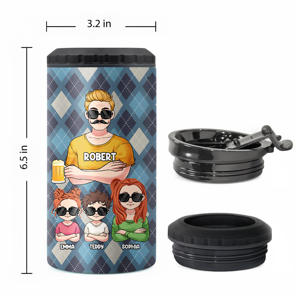 To Dad From The Reason You Drink - Personalized Father Can Cooler