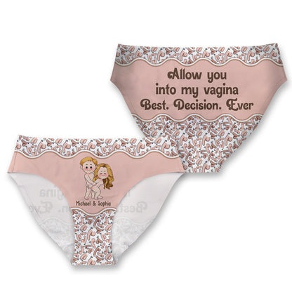 Best Decision Ever - Personalized Couple Women Briefs