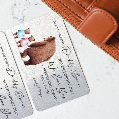 Dada Bear - Personalized Father's Day Father Wallet Insert Card