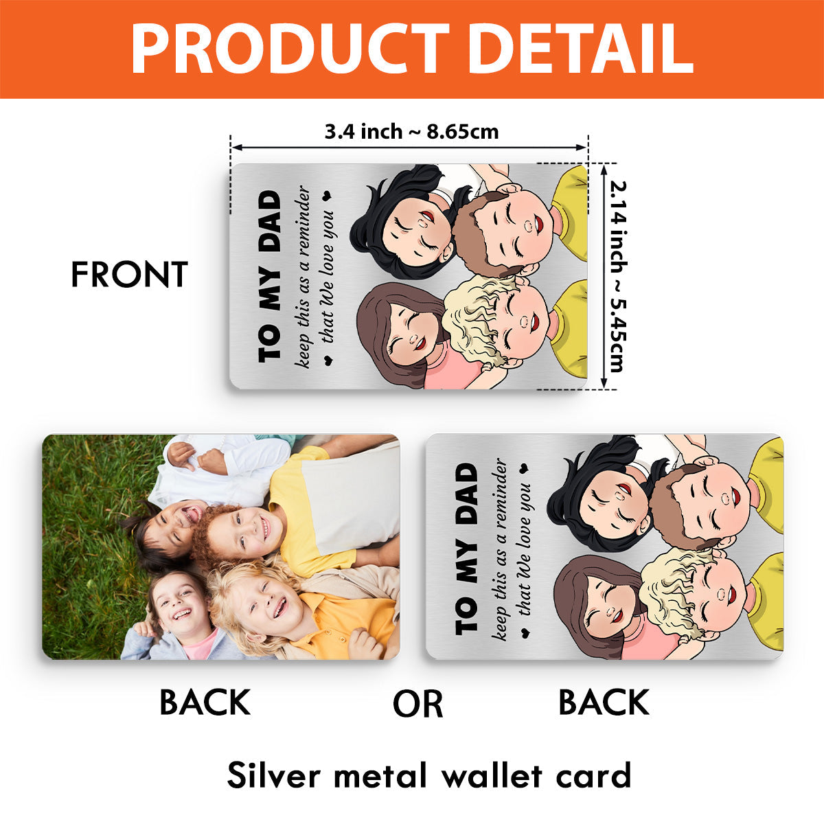 Keep This As A Reminder - Gift for dad, grandma, grandpa, mom, uncle, aunt, brother, sister - Personalized Wallet Insert Card