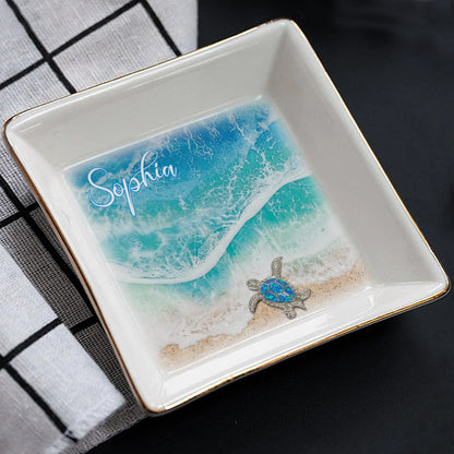 Love Turtles - Personalized Turtle Jewelry Dish