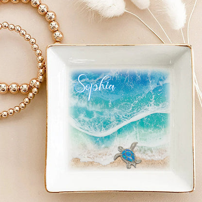 Love Turtles - Personalized Turtle Jewelry Dish