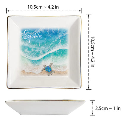 Love Turtles - Personalized Turtle Jewelry Dish