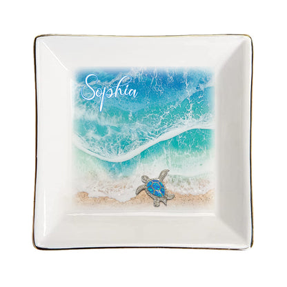 Love Turtles - Personalized Turtle Jewelry Dish