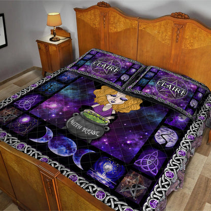 Witch Please - Personalized Witch Quilt Set