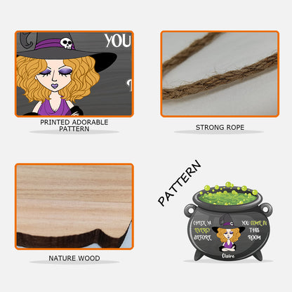 Check Ya Energy - Personalized Witch Wood Sign