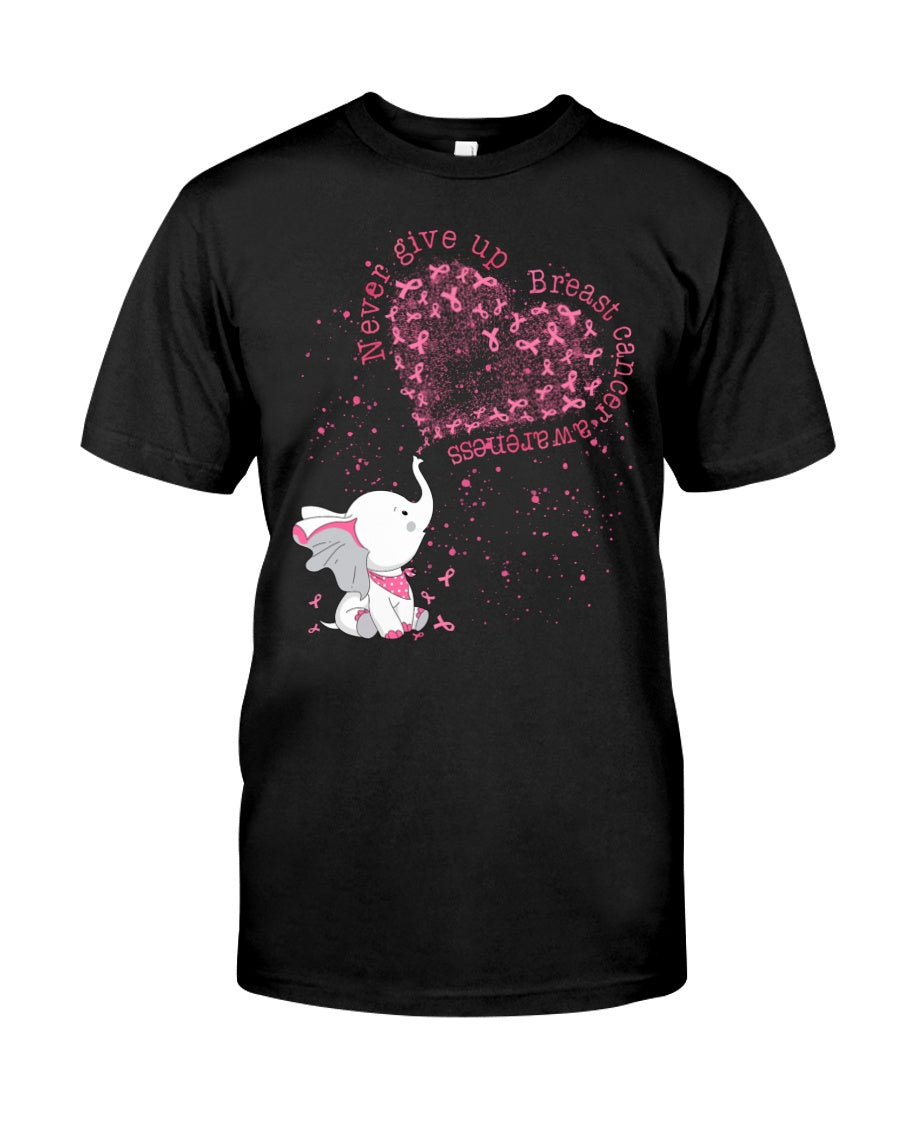 Never Give Up - Breast Cancer Awareness T-shirt and Hoodie 0822