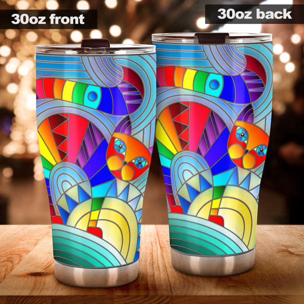 Cat Glass Art Cat Tumbler 0622