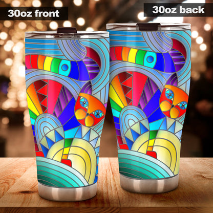 Cat Glass Art Cat Tumbler 0622