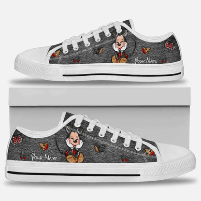 Lovely Mouse Ears - Personalized Low Top Shoes