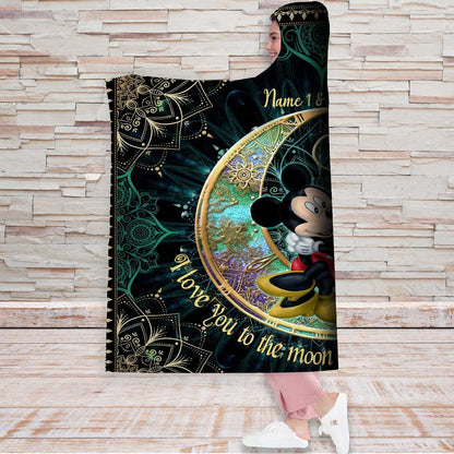 You & Me - Personalized Mouse Hooded Blanket
