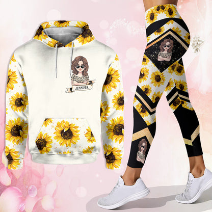 Sunshine Mixed With A Little Hurricane - Personalized Mother's Day Mother Hoodie and Leggings