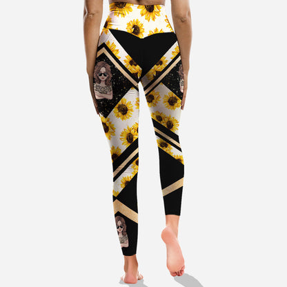 Sunshine Mixed With A Little Hurricane - Personalized Mother's Day Mother Hoodie and Leggings