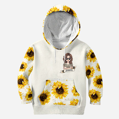 Sunshine Mixed With A Little Hurricane - Personalized Mother's Day Mother Hoodie and Leggings