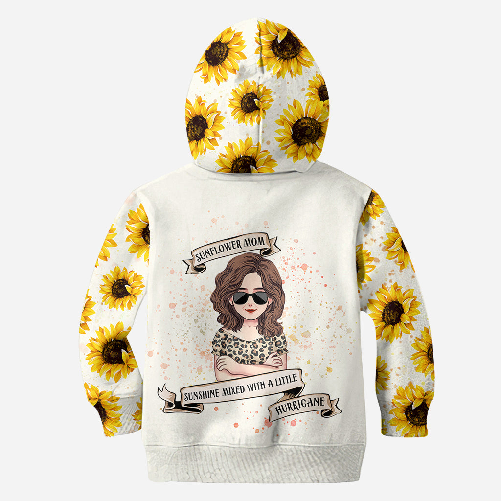 Sunshine Mixed With A Little Hurricane - Personalized Mother's Day Mother Hoodie and Leggings