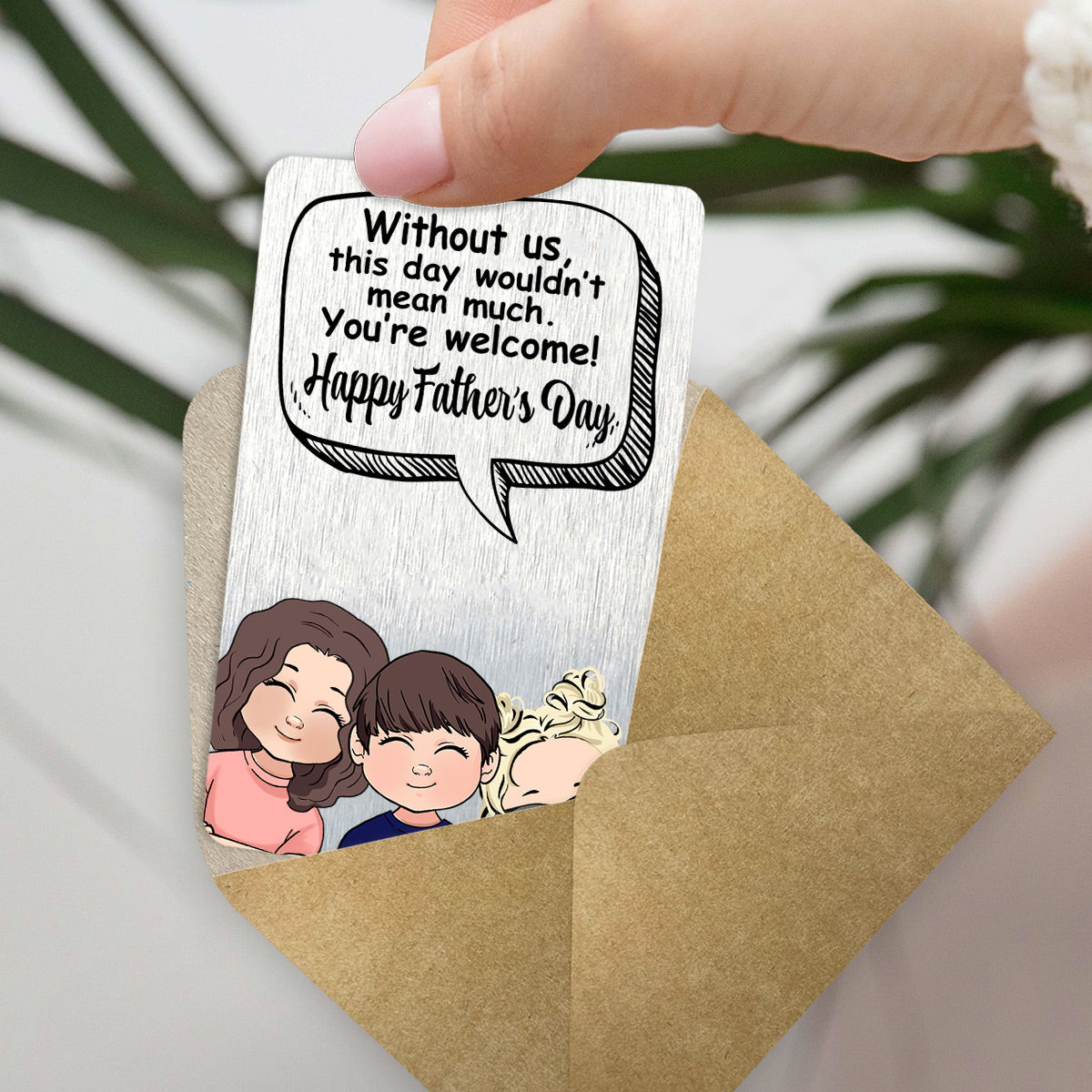Without Me - Gift for dad, mom - Personalized Wallet Insert Card
