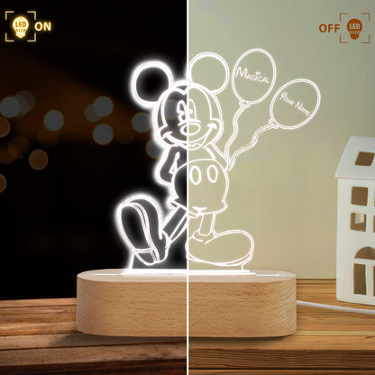 Magical - Personalized Mouse Shaped Plaque Light Base