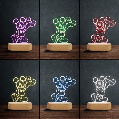 Magical - Personalized Mouse Shaped Plaque Light Base