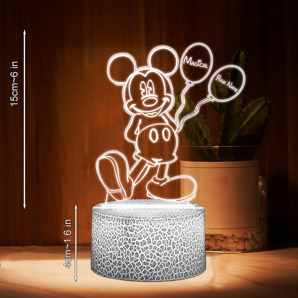 Magical - Personalized Mouse Shaped Plaque Light Base