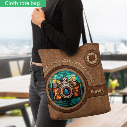 Just A Girl Who Loves Photography - Personalized Photography Tote Bag