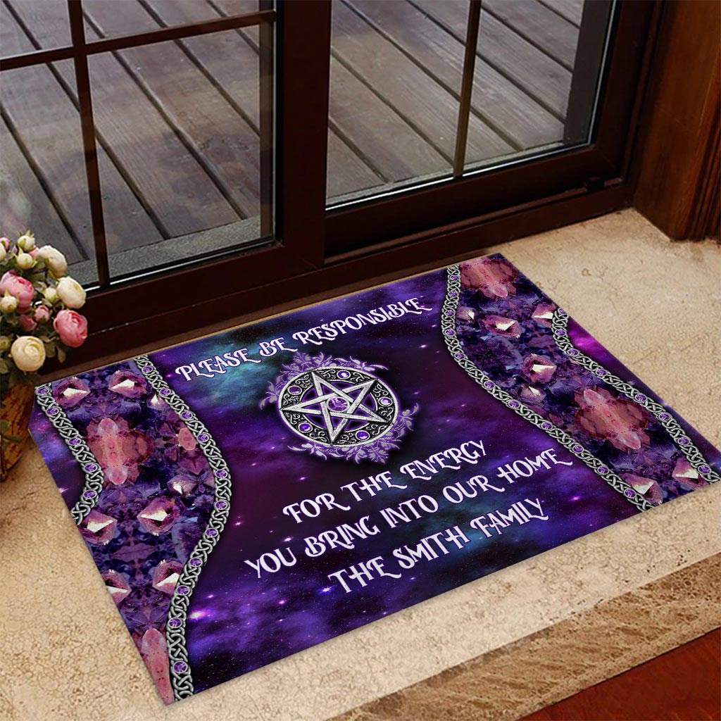 Please Be Responsible - Personalized Witch Doormat