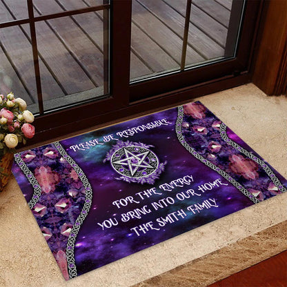 Please Be Responsible - Personalized Witch Doormat