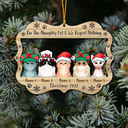 Lovely Cat Paws - Personalized Christmas Cat Ornament (Printed On Both Sides)